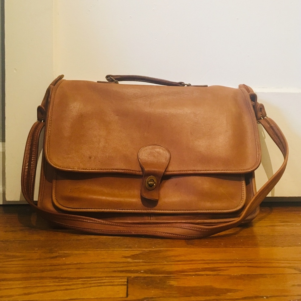 Vintage Genuine Coach Leather Briefcase